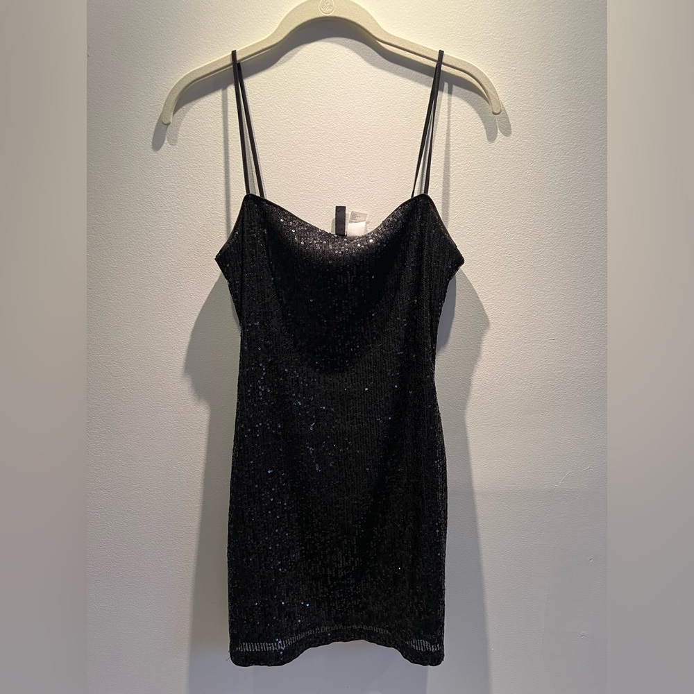 Elegant Black Sequin Women's Top